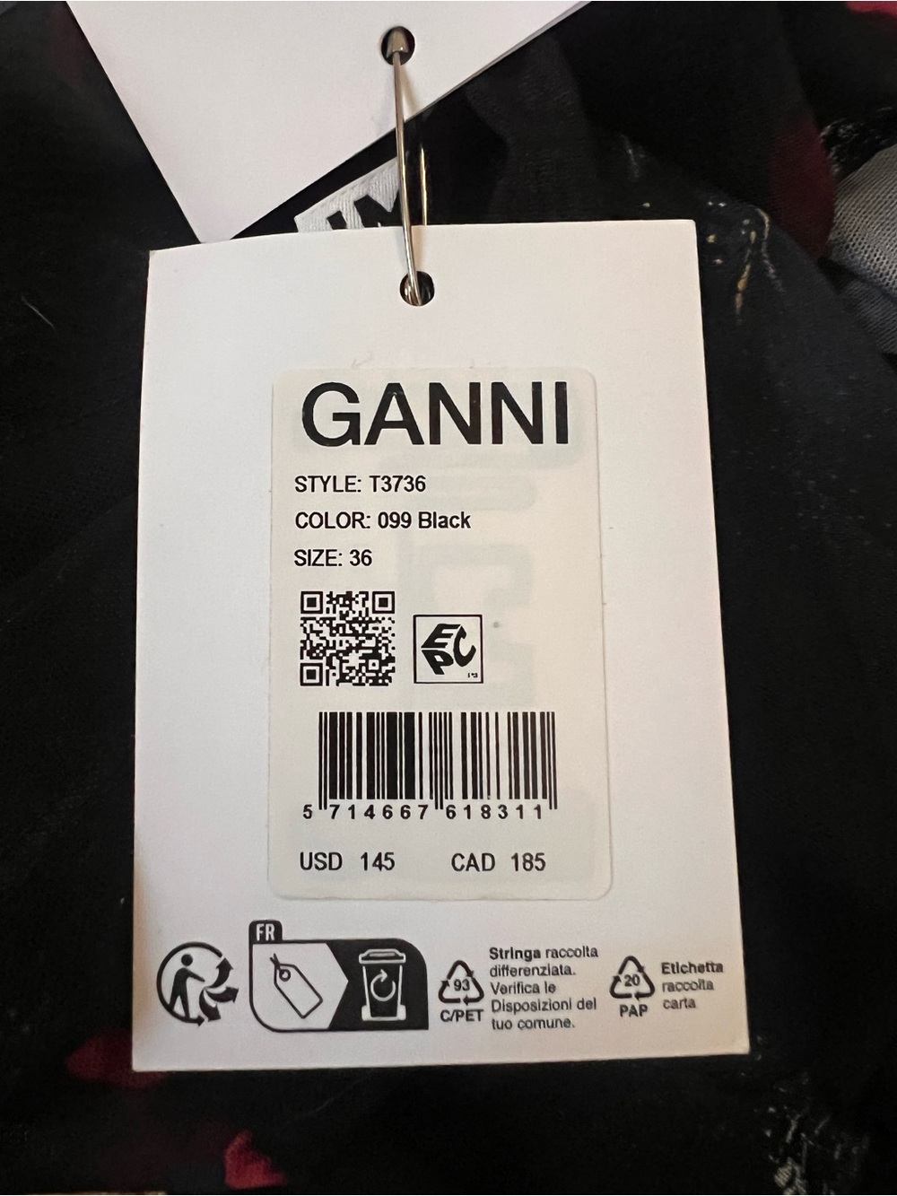 Ganni Gathered Mesh Blouse - Picture 5 of 6